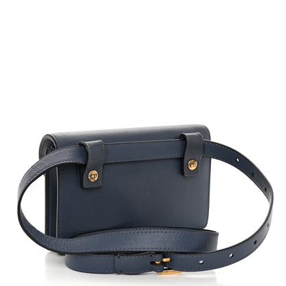 Christian Dior Goatskin Saddle Belt Bag Denim Blue 3 of 9