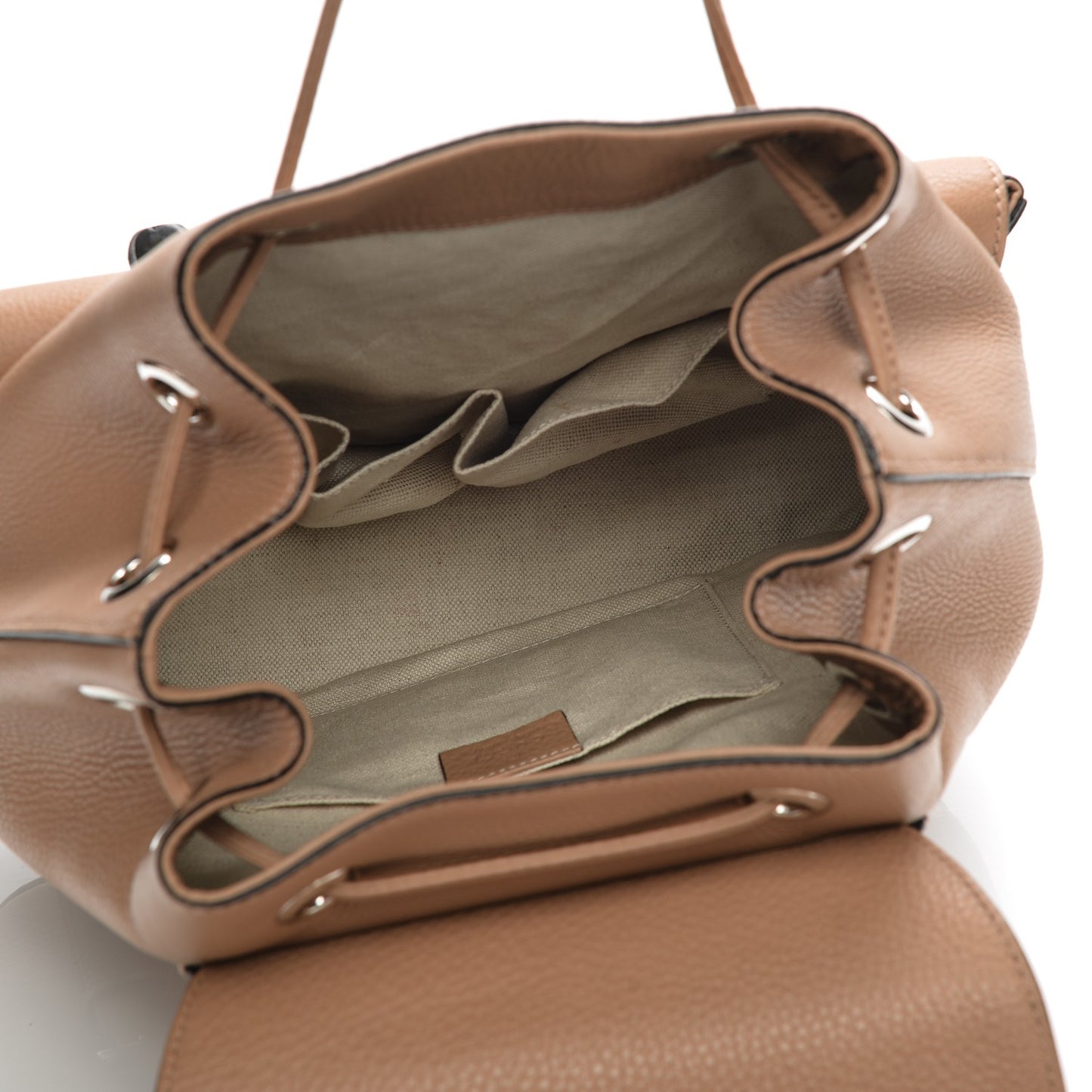 Cellarius Calfskin Medium Bamboo Backpack Camelia