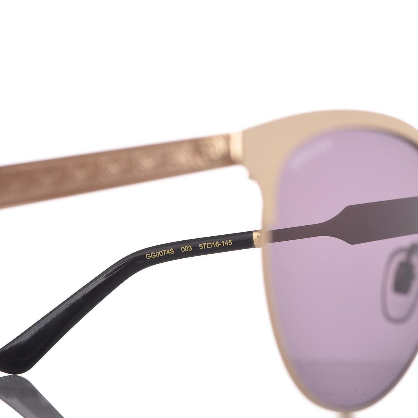 Round Metal GG0074S Sunglasses Gold
