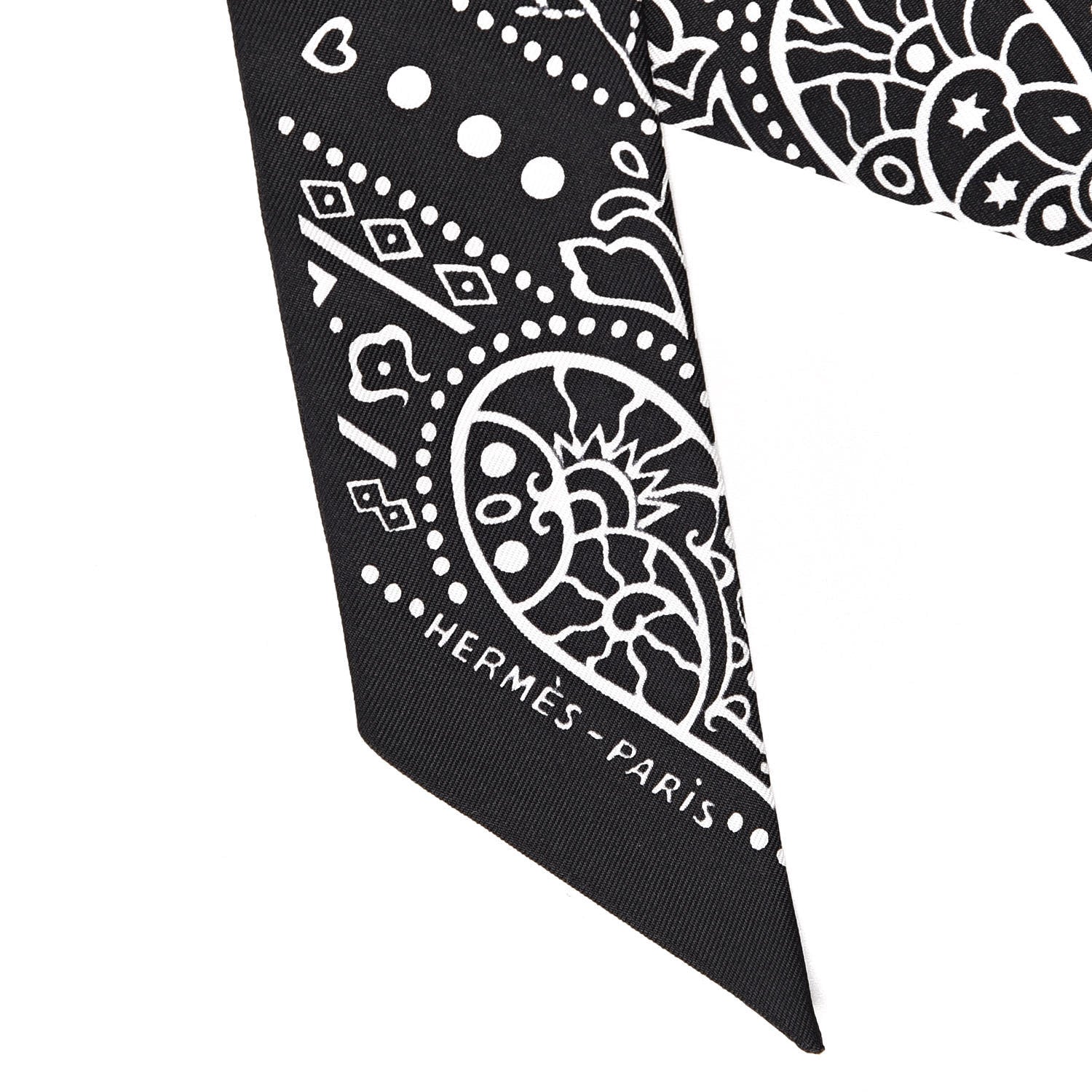 Hermes Silk Entre Ciel Et Mer Twilly Black White 5 of 5