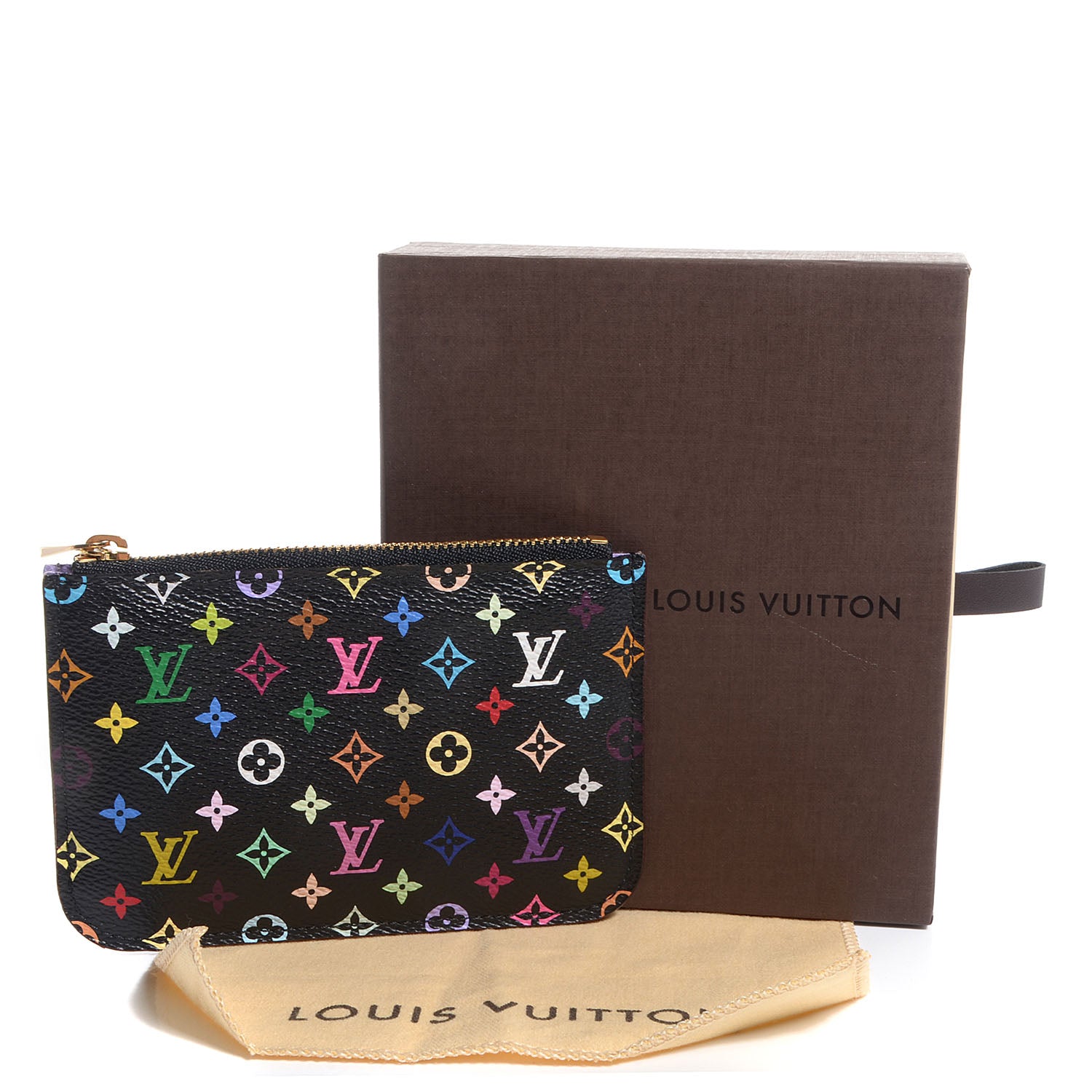 Louis Vuitton Monogram Multicolor Key Pouch Black Violet 5 of 8