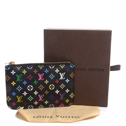 Louis Vuitton Monogram Multicolor Key Pouch Black Violet 5 of 8