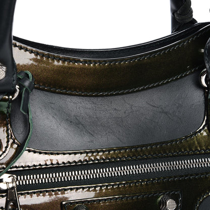 Balenciaga Smooth Calfskin Metallic Patent Giant 12 Silver Hardware City Vert Poker Fonce 10 of 13