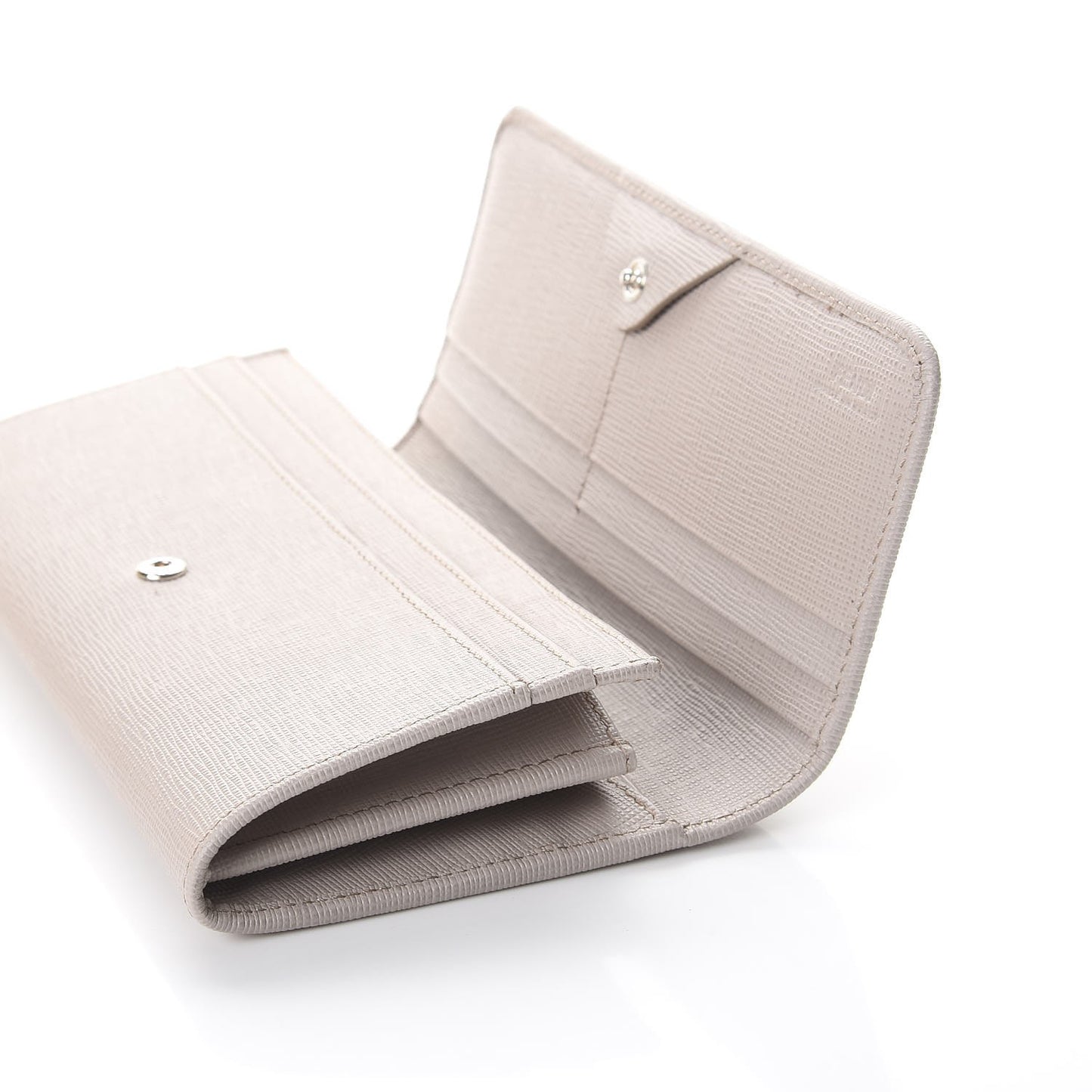 Vitello Elite Flowerland Continental Wallet Grigio Polvere