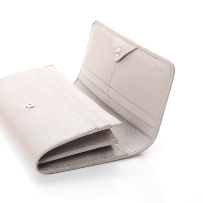 Fendi Vitello Elite Flowerland Continental Wallet Grigio Polvere 10 of 11