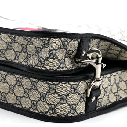 Gucci GG Supreme Monogram Web Savoy Garment Bag Beige Blue 10 of 10