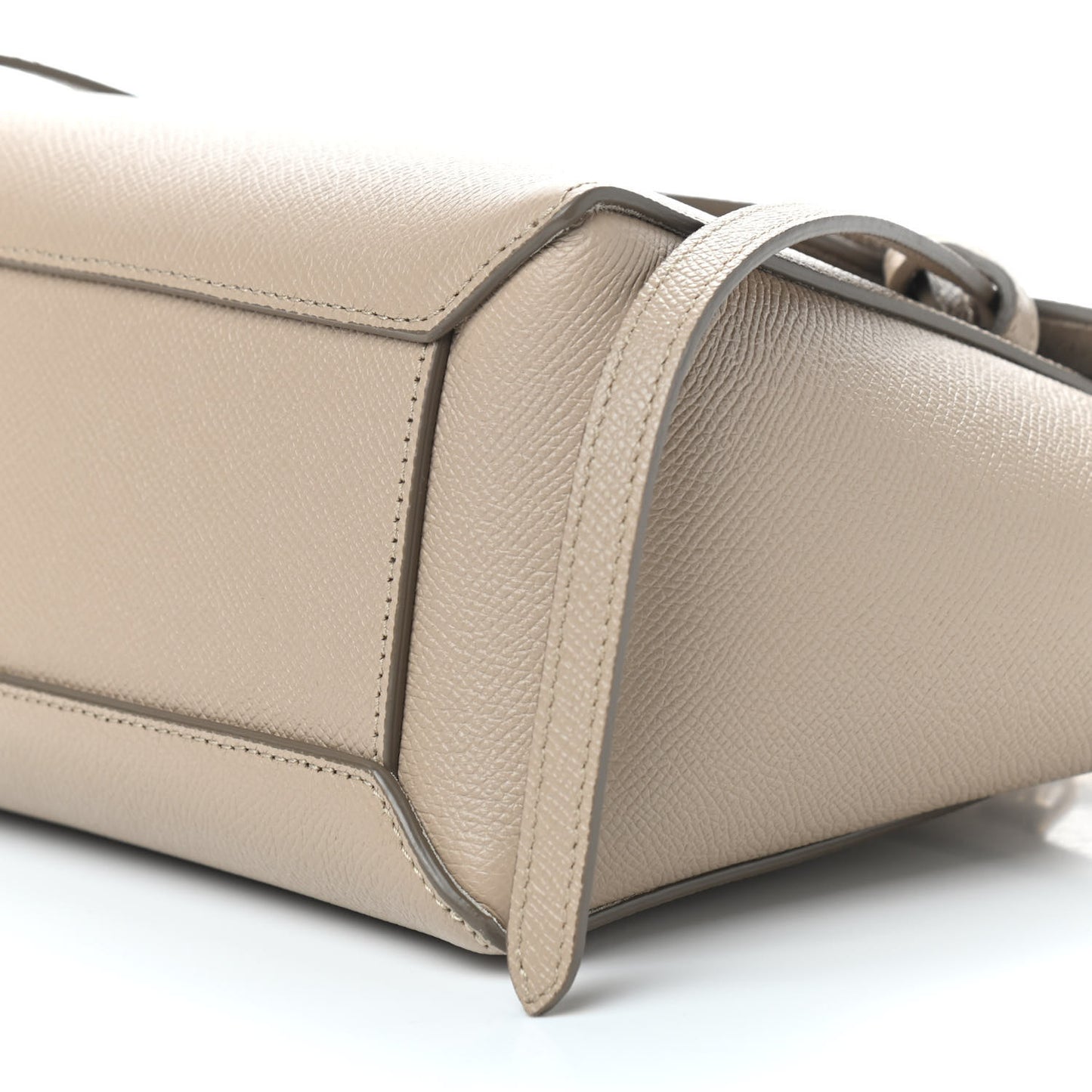 Grained Calfskin Nano Belt Bag Light Taupe