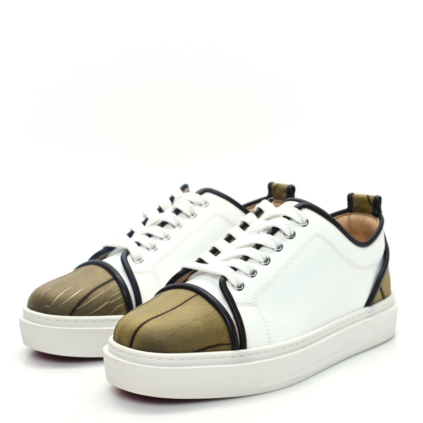 Calfskin Mens Adolon Junior Low Top Sneaker 42 White Kaki