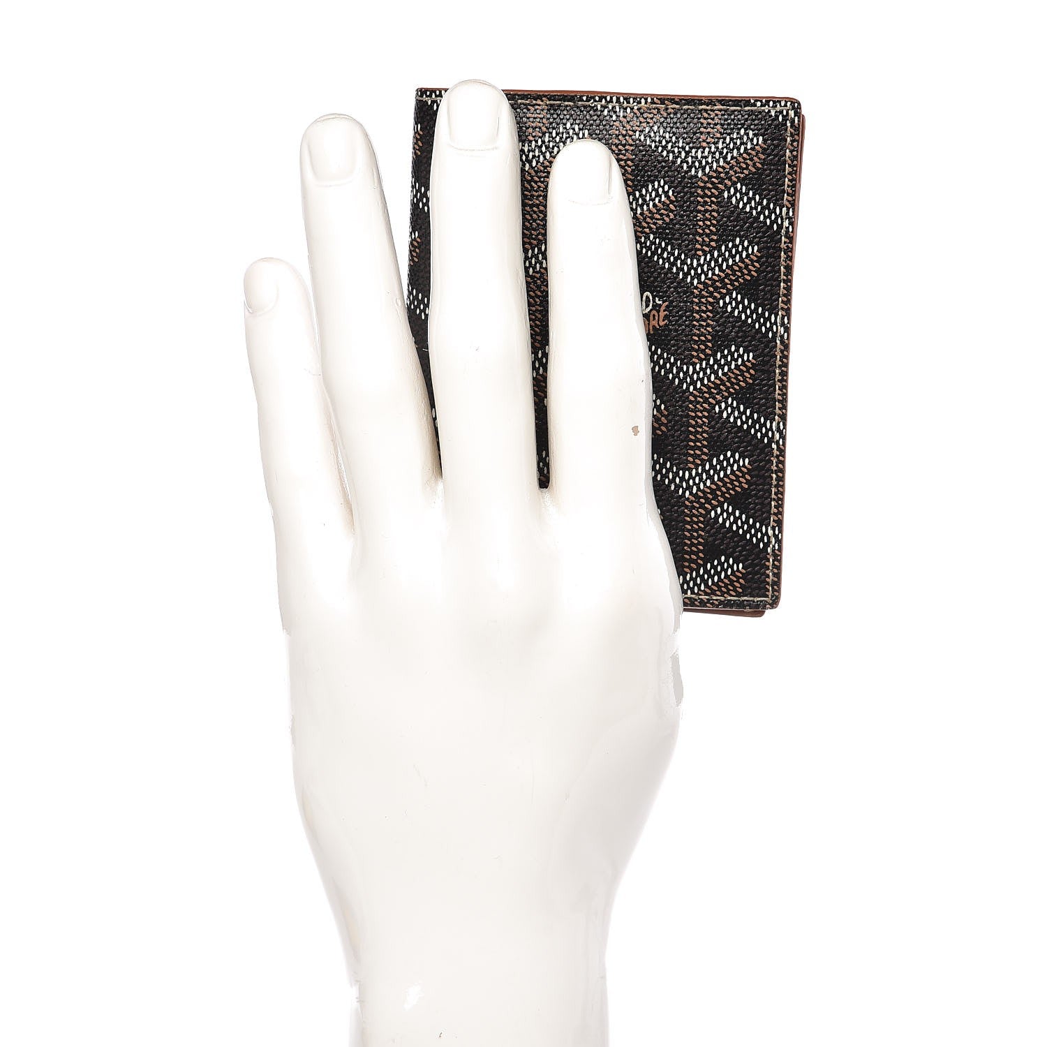 Goyard Goyardine Saint Marc Card Holder Black Gold 2 of 7