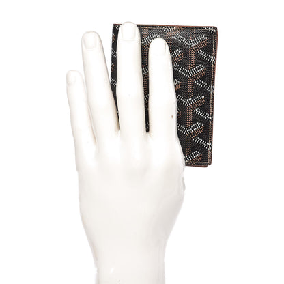 Goyard Goyardine Saint Marc Card Holder Black Gold 2 of 7