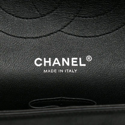 Chanel Crumpled Calfskin Quilted Jumbo Double Flap So Black 6 of 12