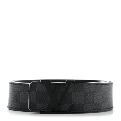 Louis Vuitton Damier Graphite 40mm LV Initiales Belt 90 36 1 of 6
