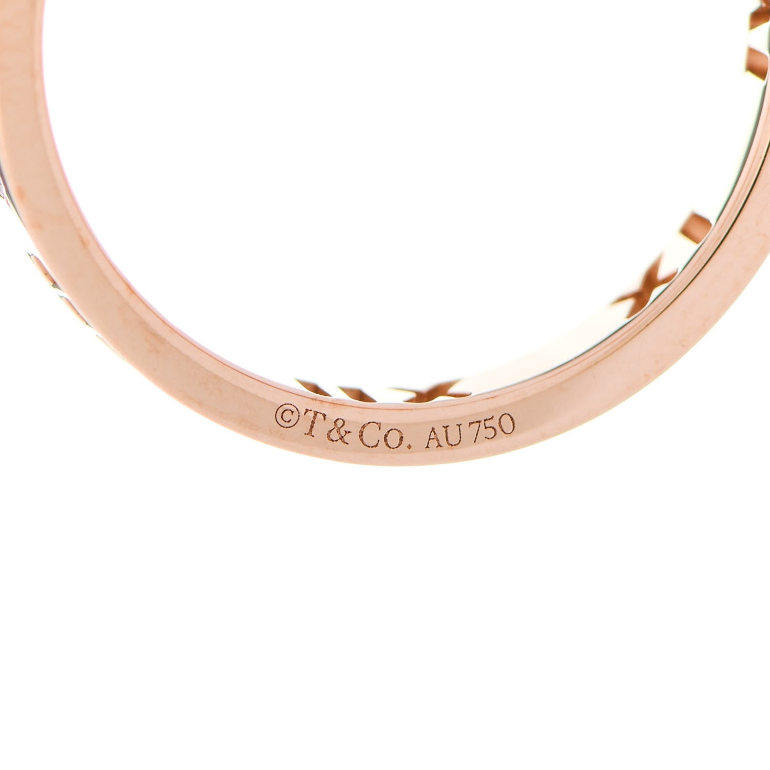 Tiffany 18K Rose Gold Diamond Atlas Pierced Ring 51 5.75 3 of 3