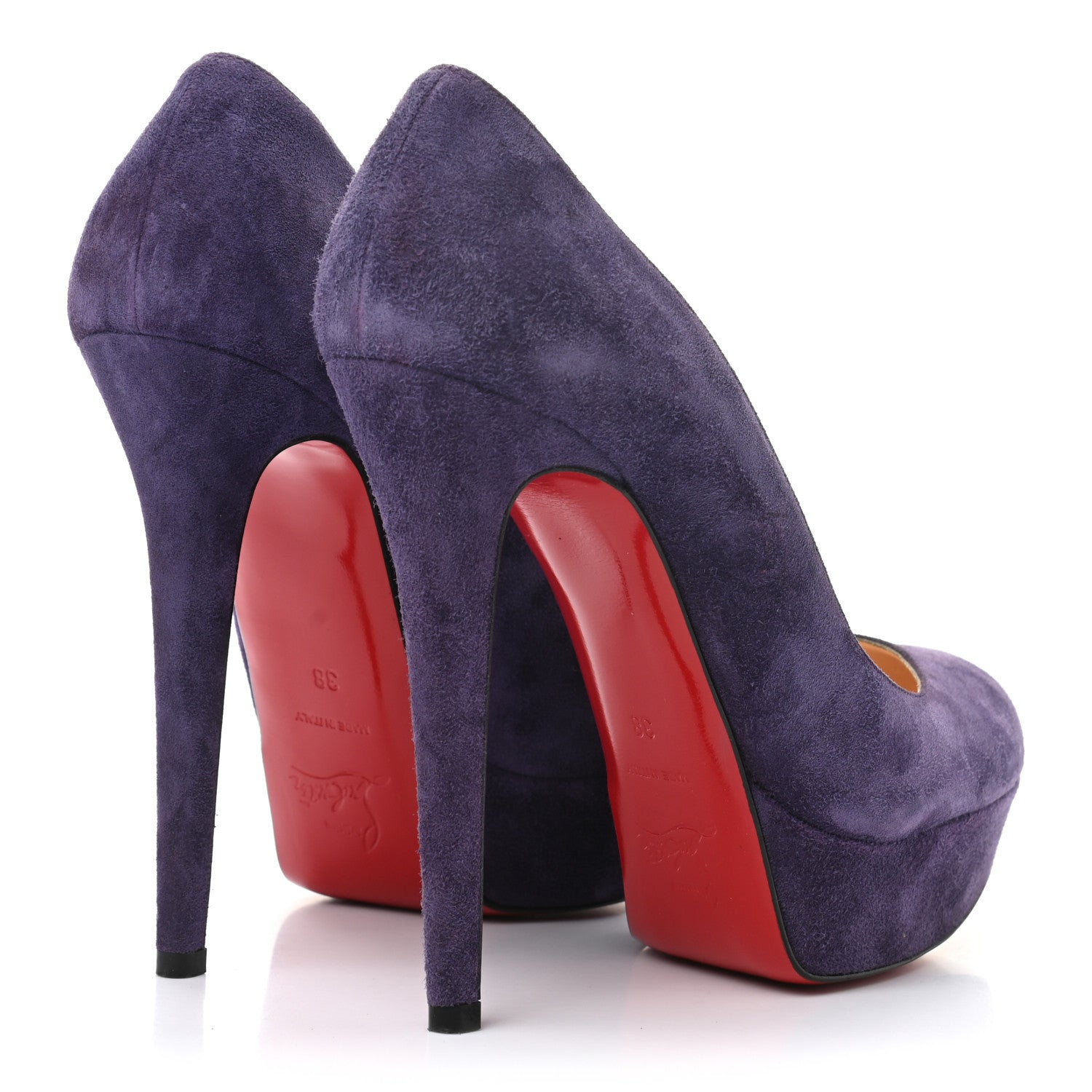 Christian Louboutin Veau Velours Bianca 140 Pumps 38 Iris 9 of 18