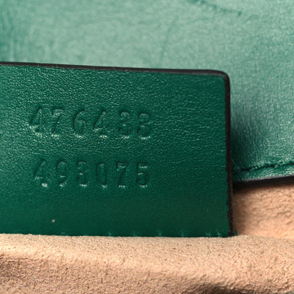 Gucci Calfskin Matelasse Super Mini GG Marmont Shoulder Bag Emerald Green 7 of 10