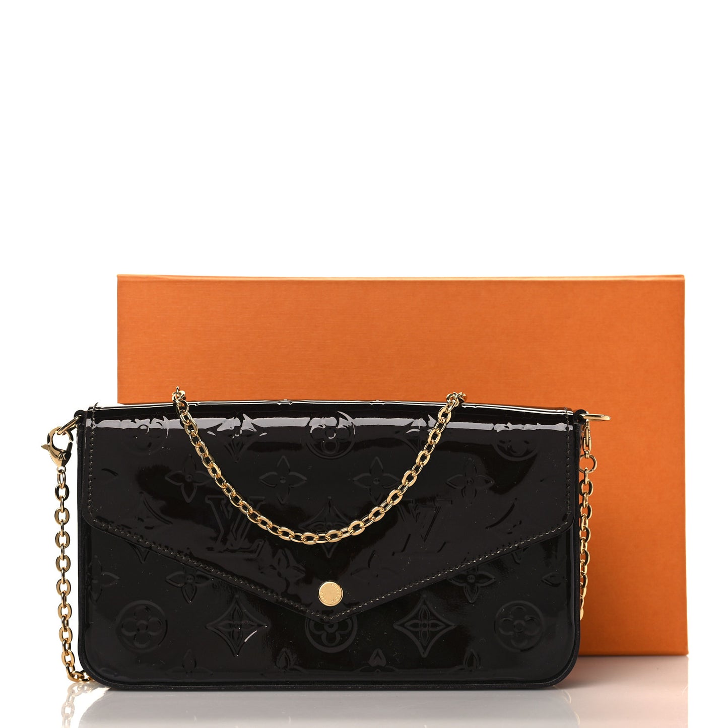 Vernis Pochette Felicie Chain Wallet Amarante