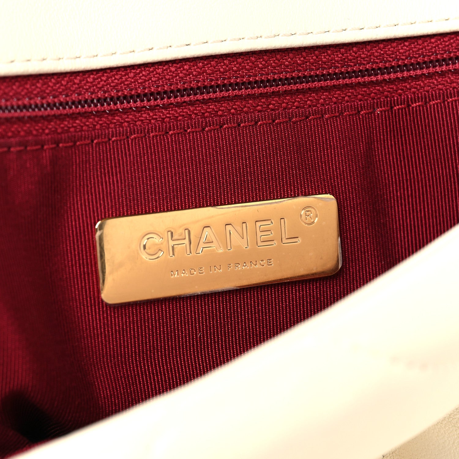 Chanel Lambskin Quilted Medium Chanel 19 Flap White 6 of 11