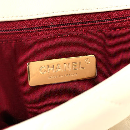 Chanel Lambskin Quilted Medium Chanel 19 Flap White 6 of 11