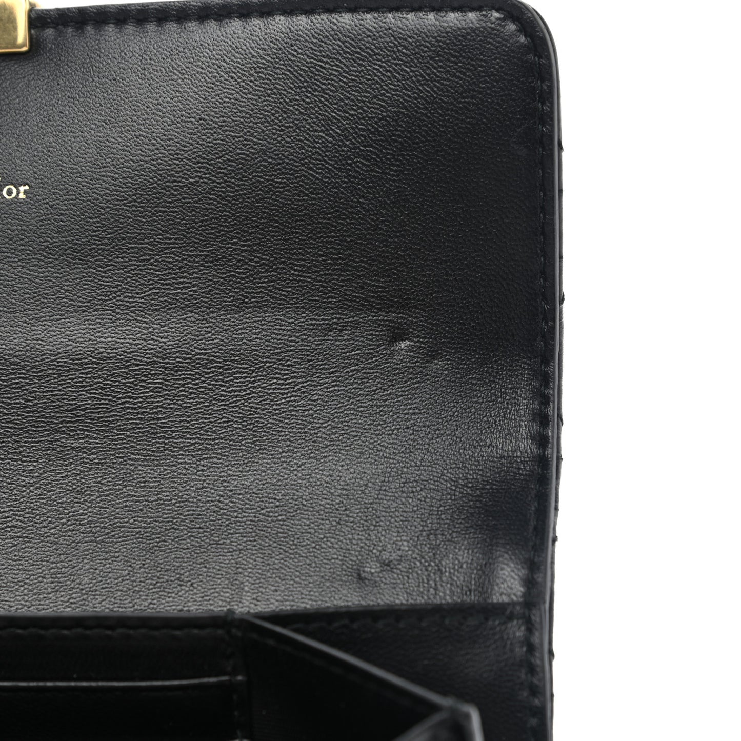 Lambskin Cannage Dioraddict Wristlet Clutch Black