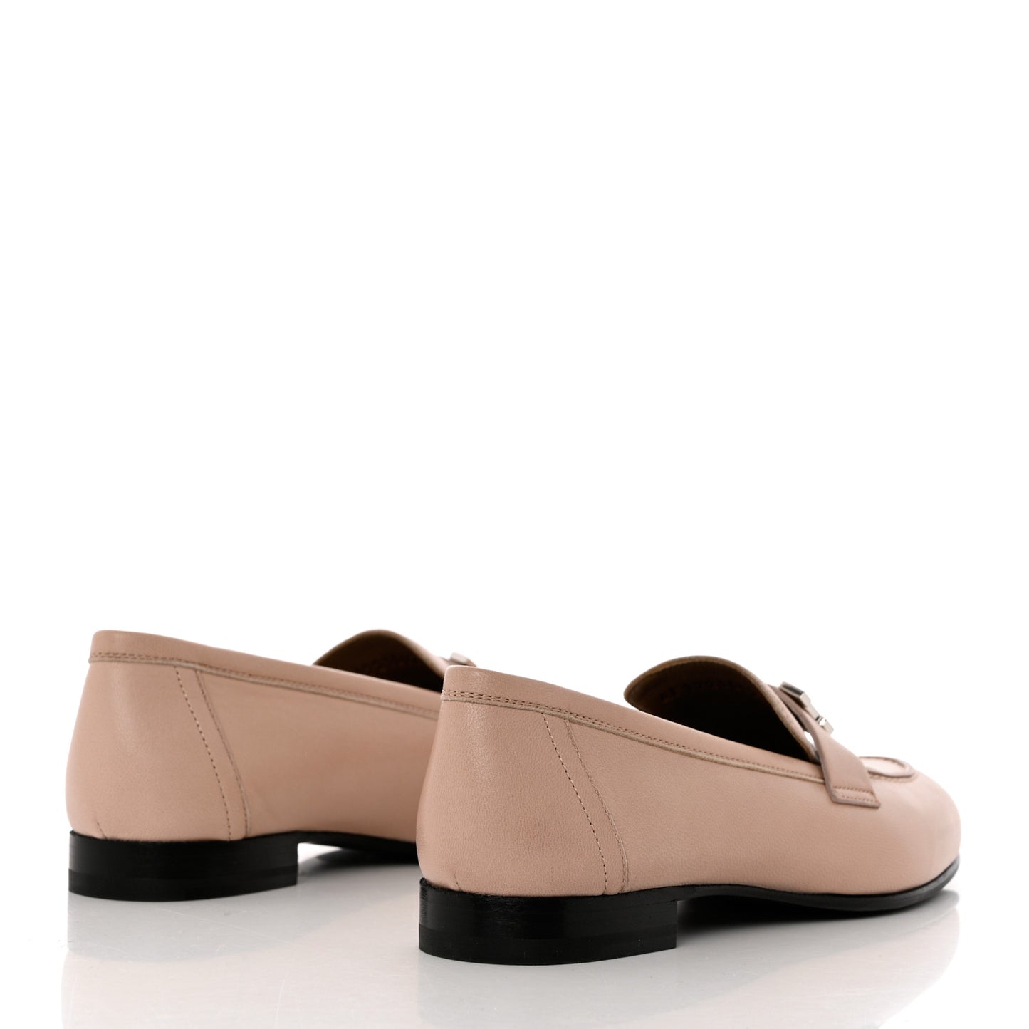 Chevre Womens Paris Loafers 37 Beige Nude