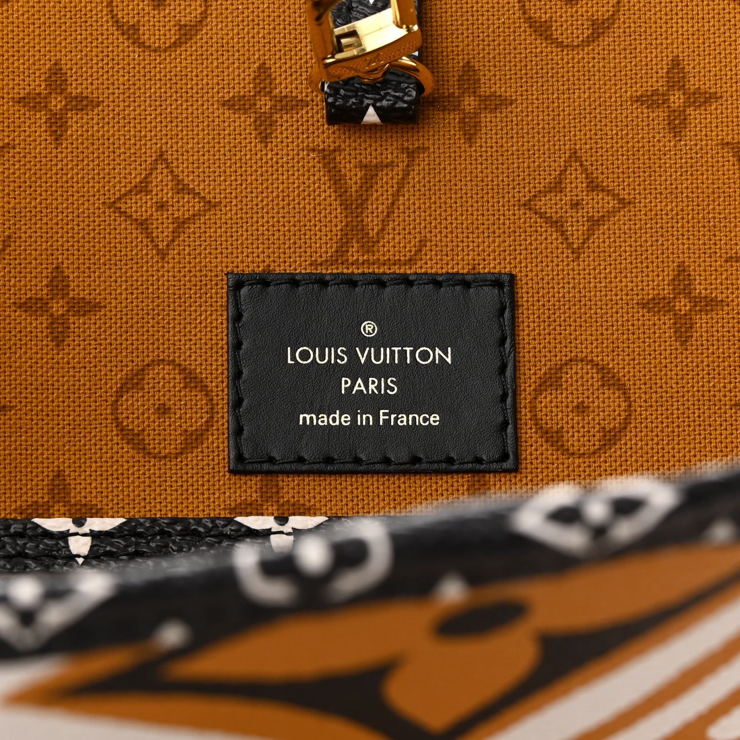 Monogram Giant Crafty Neverfull MM Creme Caramel
