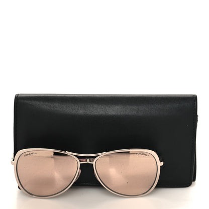 Chanel 18K Pilot Summer Sunglasses 4223 Pink Gold 8 of 8