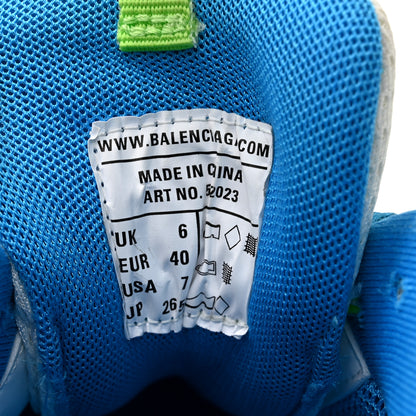 Balenciaga Mesh Nylon Mens Track Sneakers 40 White Green Blue 7 of 12