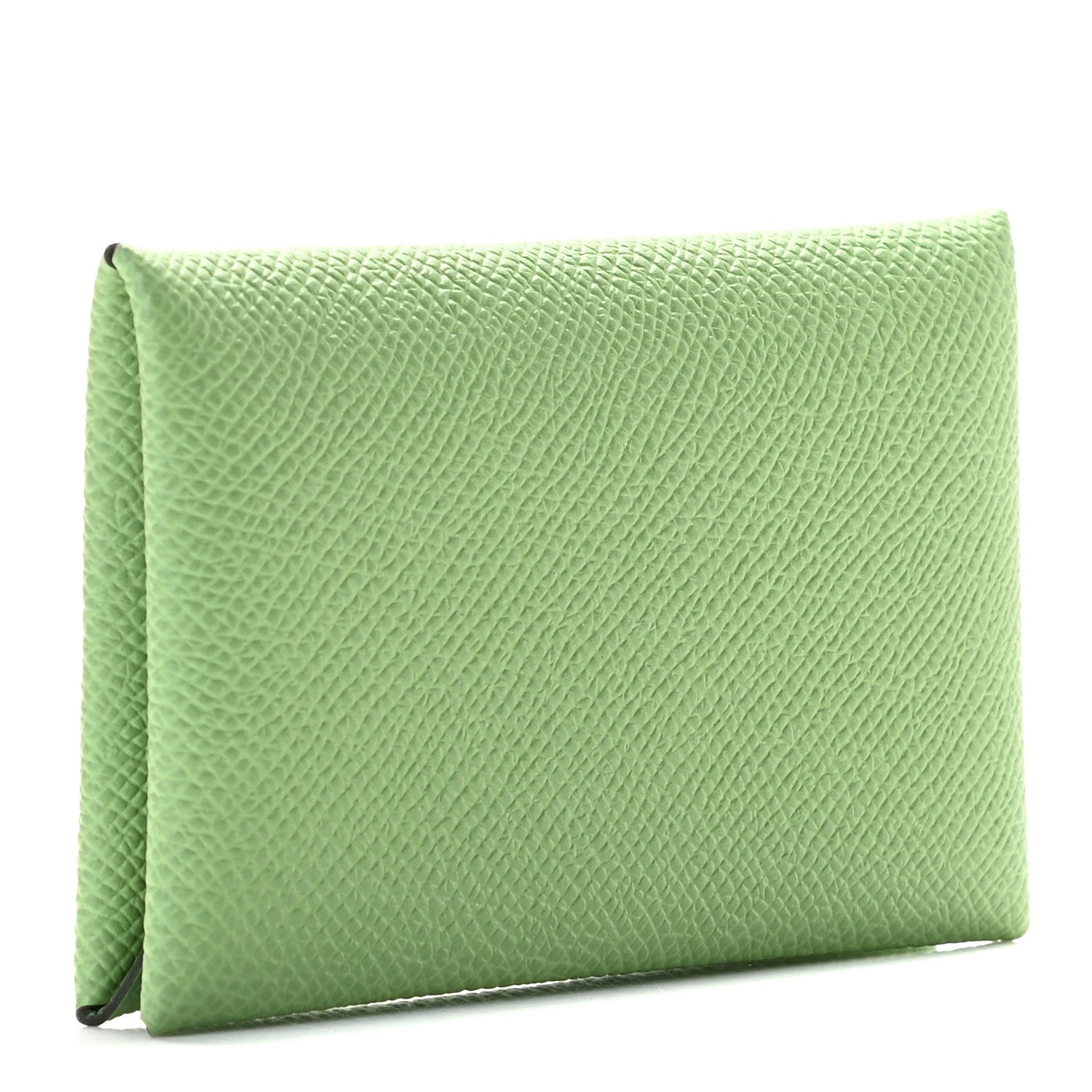 Hermes Epsom Calvi Card Case Vert Criquet 2 of 7