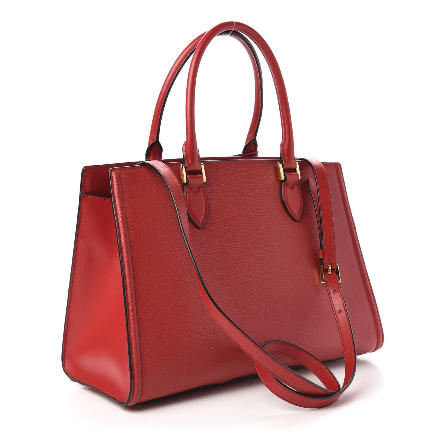 Saffiano Soft Calfskin Tote Fuoco