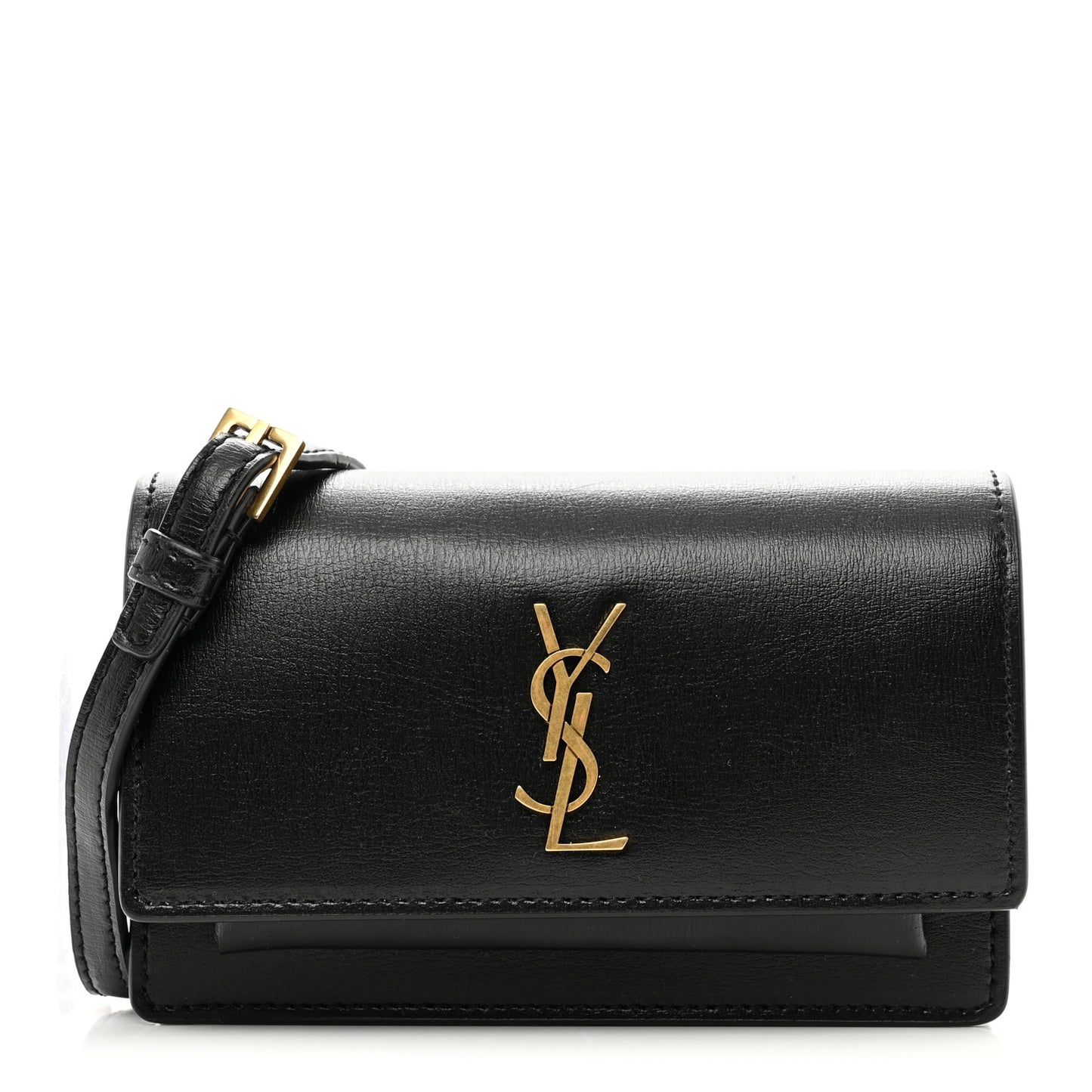 Smooth Calfskin Sunset Baby Belt Bag Black