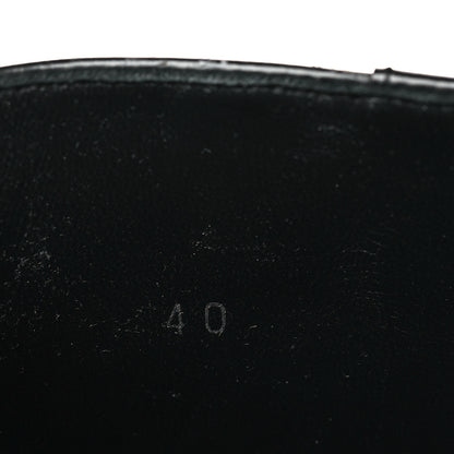 Jimmy Choo Calfskin Conny Flat Combat Boots 40 Black 9 of 10