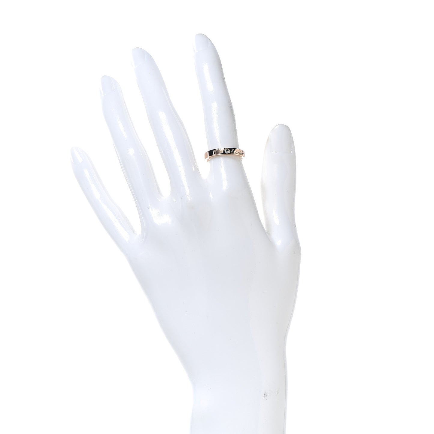 18K Pink Gold Diamond 3mm C De Wedding Band Ring 49 4.75