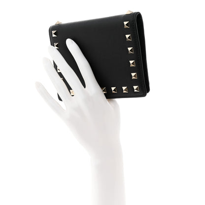 Valentino Garavani Vitello Rockstud Passport Holder Black 2 of 7