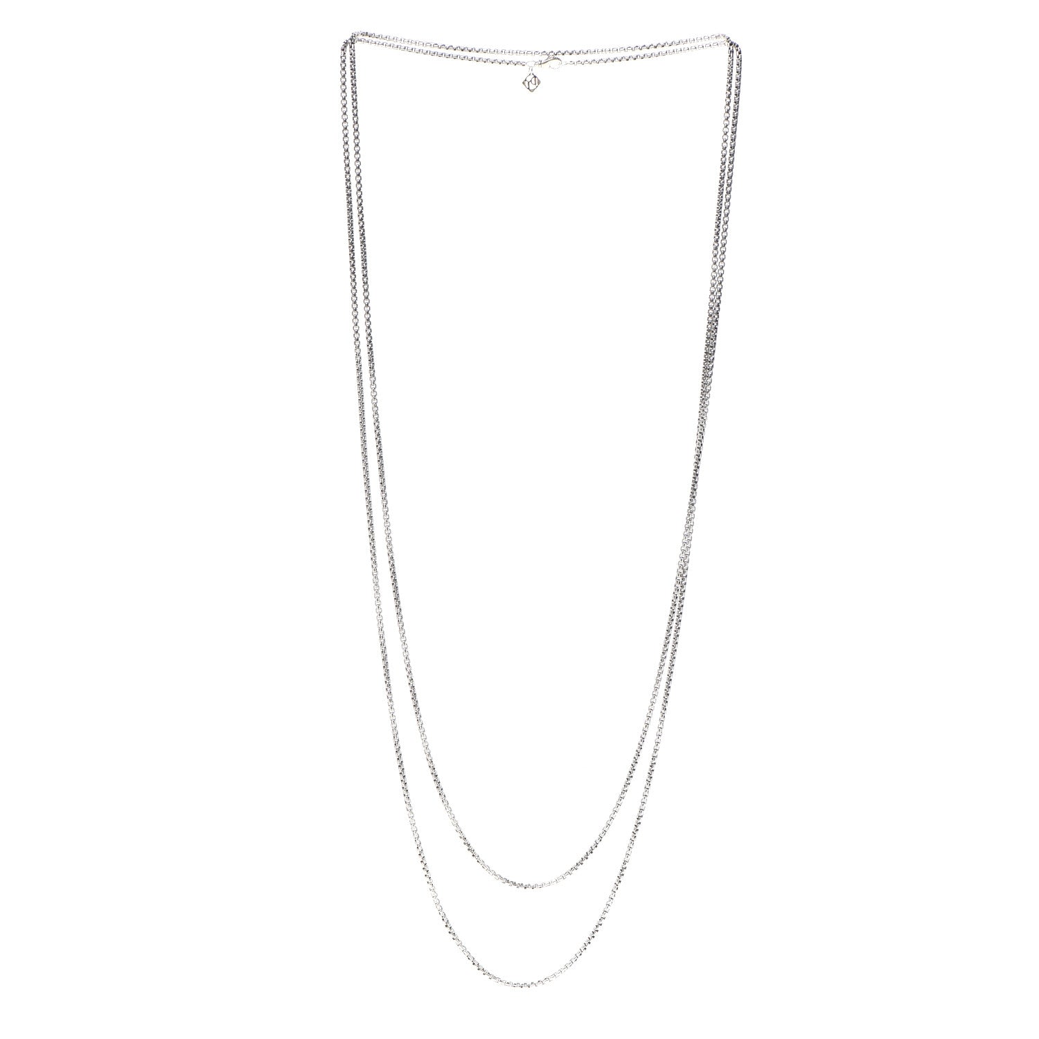 David Yurman Sterling Silver 14K Yellow Gold 2.7mm Box Chain Necklace 72" 3 of 5