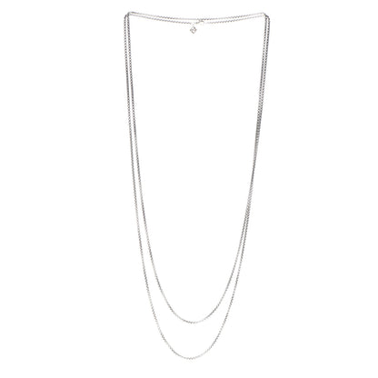 David Yurman Sterling Silver 14K Yellow Gold 2.7mm Box Chain Necklace 72" 3 of 5