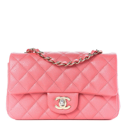 Chanel Caviar Quilted Mini Rectangular Flap Pink 1 of 8