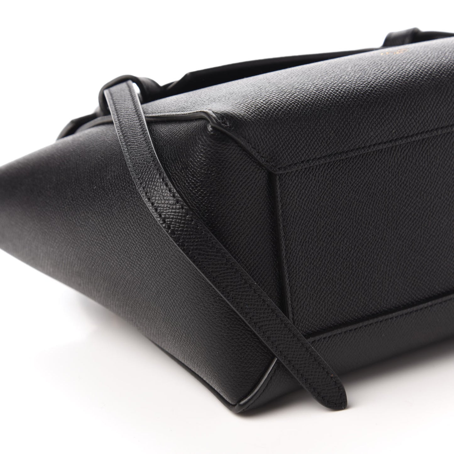 Grained Calfskin Micro Belt Bag Black