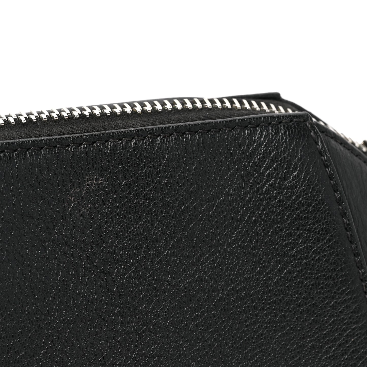 Sugar Goatskin Small Antigona Beauty Wristlet Black