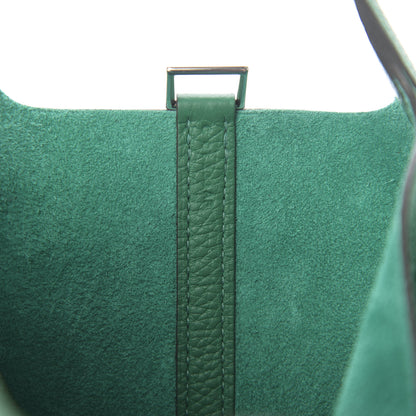 Hermes Taurillon Clemence Picotin Lock 18 PM Vert Vertigo 6 of 9