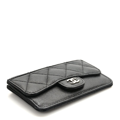 Chanel Caviar Quilted Flap Zip Card Holder Black 4 of 7