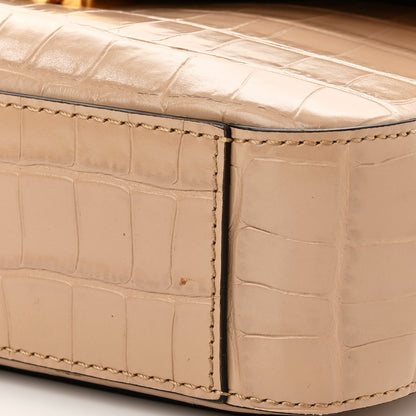 Chloe Calfskin Crocodile Embossed Small C Double Carry Nut 11 of 11
