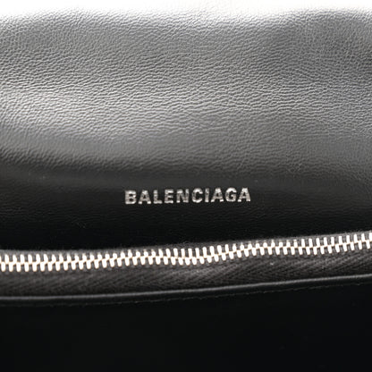 Balenciaga Velvet Quilted Small Crush Chain Bag Black 6 of 9