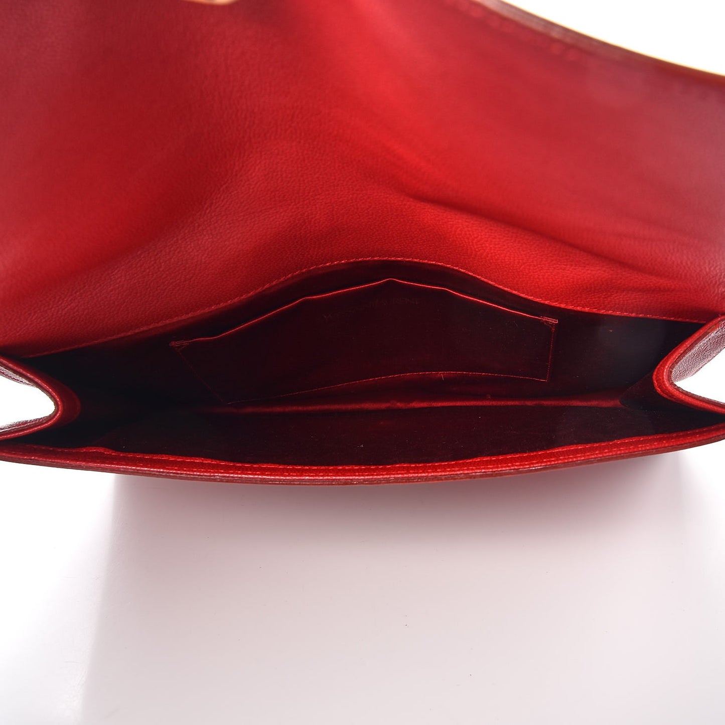 Goatskin Monogram Large Belle De Jour Clutch Red