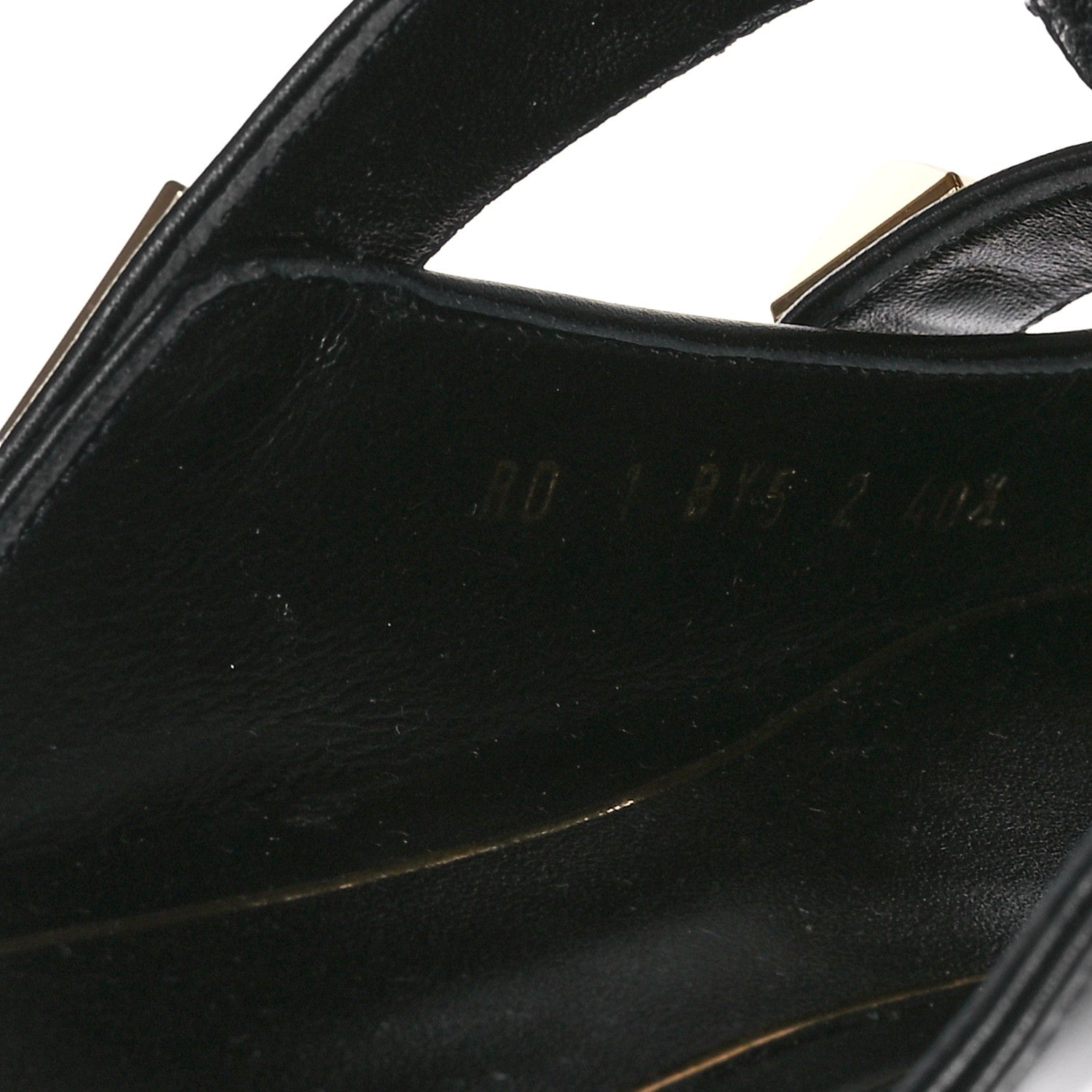 Valentino Garavani Calfskin Roman Stud Ankle Strap Flat Mules 40.5 Black 8 of 9