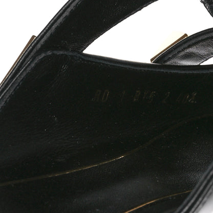 Valentino Garavani Calfskin Roman Stud Ankle Strap Flat Mules 40.5 Black 8 of 9