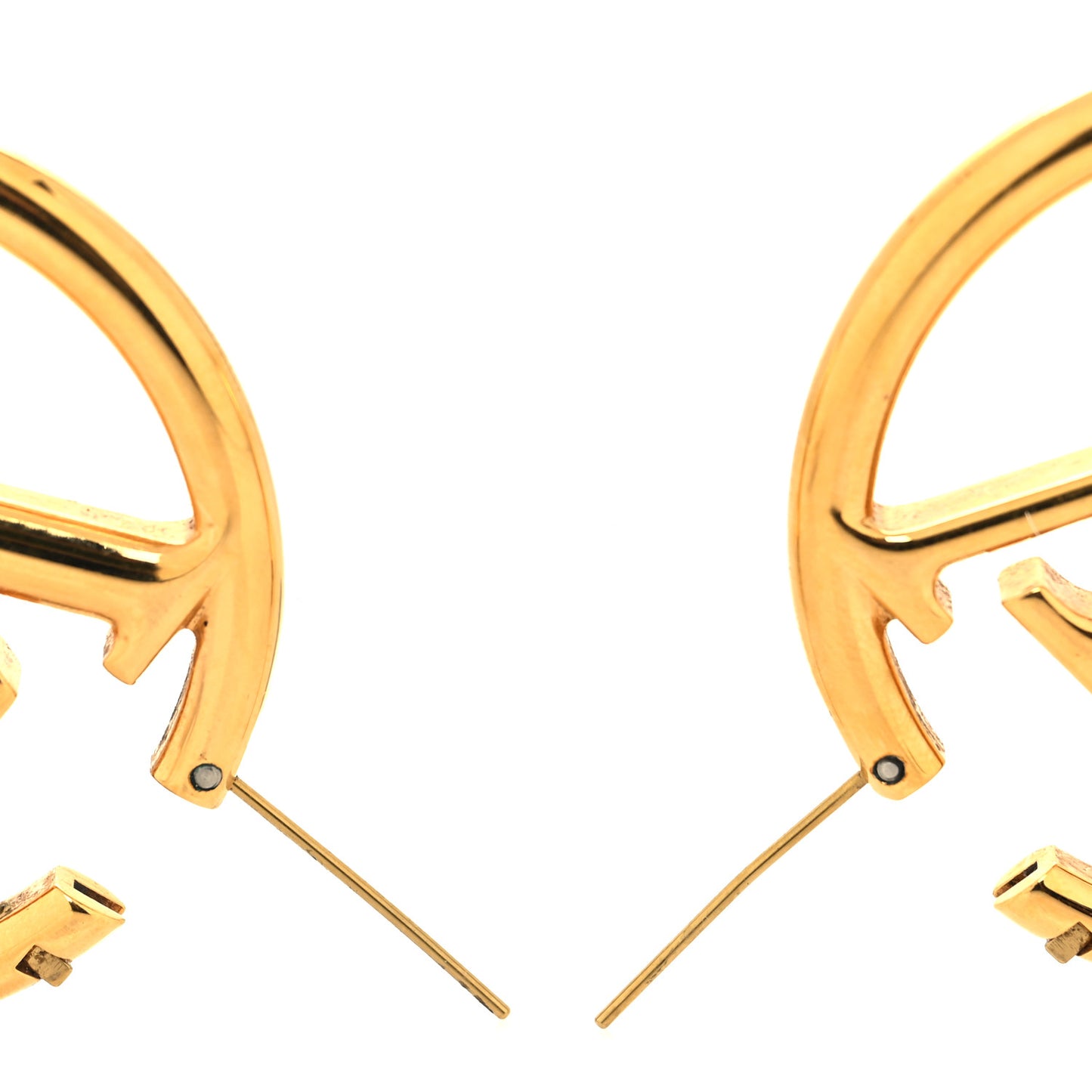 Metal Louise Hoop Earrings Gold