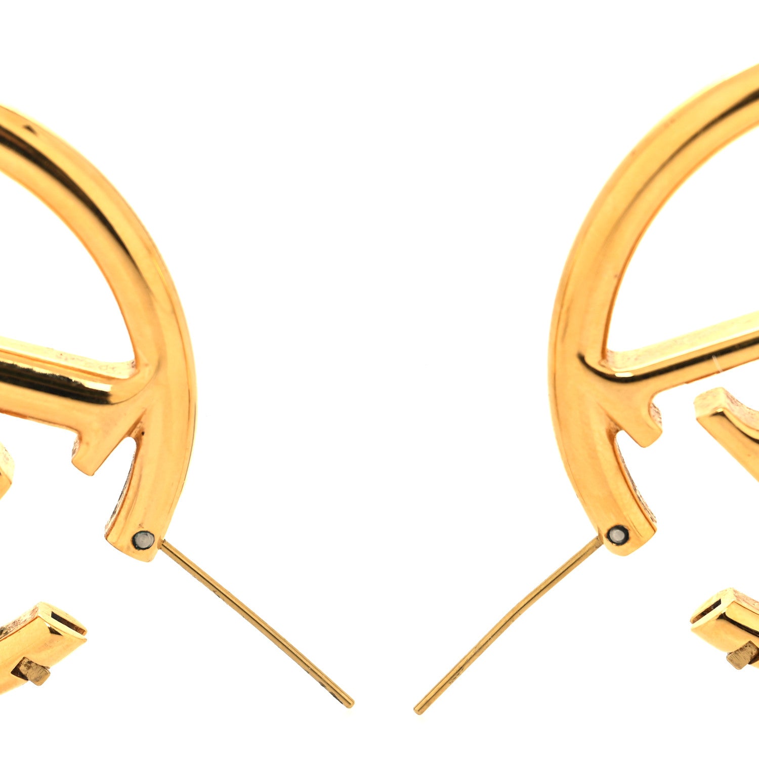 Louis Vuitton Metal Louise Hoop Earrings Gold 3 of 4