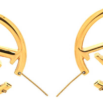 Louis Vuitton Metal Louise Hoop Earrings Gold 3 of 4
