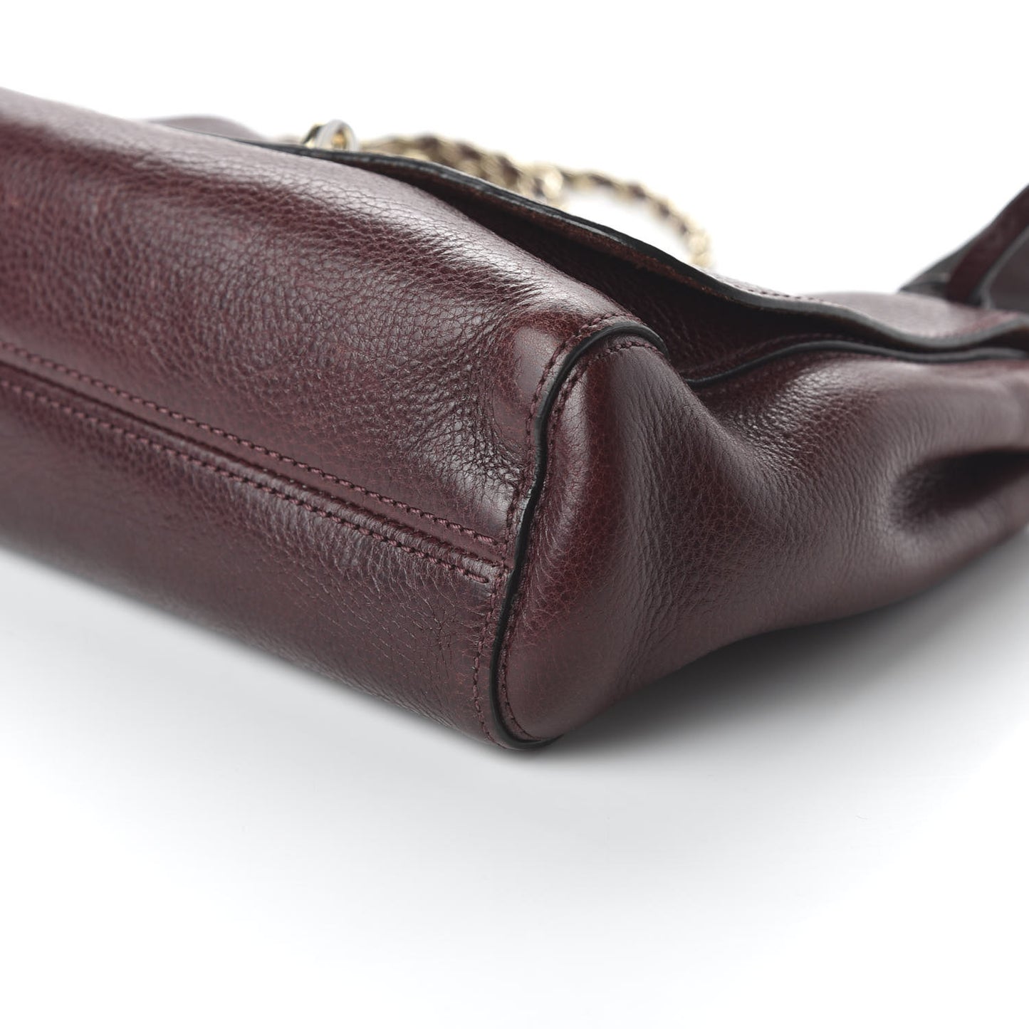 Small Classic Grain Calfskin Small Lily Flap Oxblood