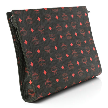 MCM Visetos Large Zip Pouch Winter Moss 3 of 7